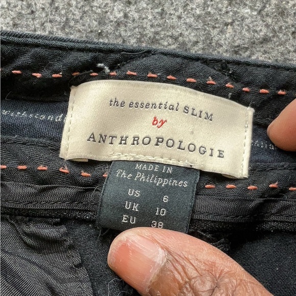 Anthropologie Black Cropped Ankle Jeans - Picture 3 of 5